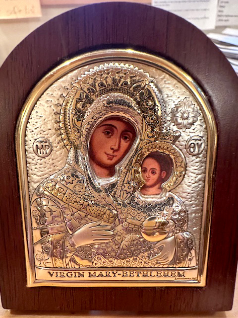 My icon, a gift from a Belarussian teacher when I lectured in Belarus in 2013.